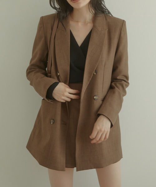 ACYM（アシーム）の「Latte color tailer ジャケット（テーラードジャケット・レディース・ブラウン/ベージュ・FREE）」の4枚目の写真