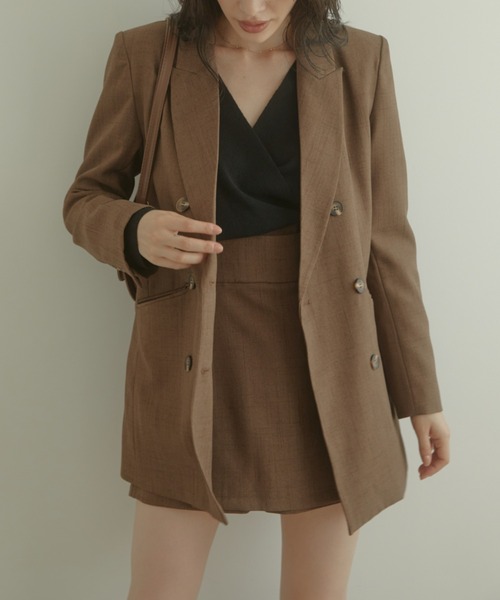 ACYM（アシーム）の「Latte color tailer ジャケット（テーラードジャケット・レディース・ブラウン/ベージュ・FREE）」の5枚目の写真