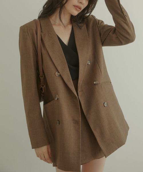ACYM（アシーム）の「Latte color tailer ジャケット（テーラードジャケット・レディース・ブラウン/ベージュ・FREE）」の9枚目の写真