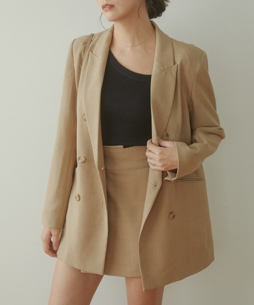 ACYM（アシーム）の「Latte color tailer ジャケット（テーラードジャケット・レディース・ブラウン/ベージュ・FREE）」の6枚目の写真