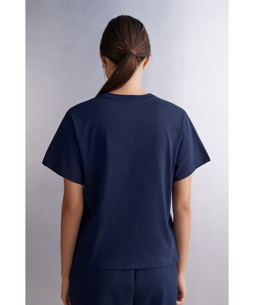 Intimissimi(インティミッシミ)の「コットン ショートスリーブ トップ(Tシャツ/カットソー・レディース・ホワイト/ブラック/ブルー/ライトパープル/ミント/ピンク/スカイブルー/カーキ/アイボリー/モカ・M/L/S)」の22枚目の写真