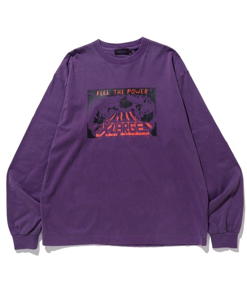 早い者勝ち XLARGE PIGMENT DYED FEEL THE POWER L/S TEE セール】PIGMENT DYED FEEL THE POWER L/S TEE（Tシャツ