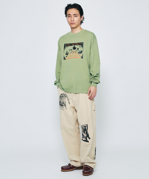 早い者勝ち XLARGE PIGMENT DYED FEEL THE POWER L/S TEE セール】PIGMENT DYED FEEL THE POWER L/S TEE（Tシャツ