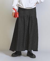BEAUTY&YOUTH UNITED ARROWS | ジャカード ギャザー フレアスカート -ウォッシャブル-(スカート)