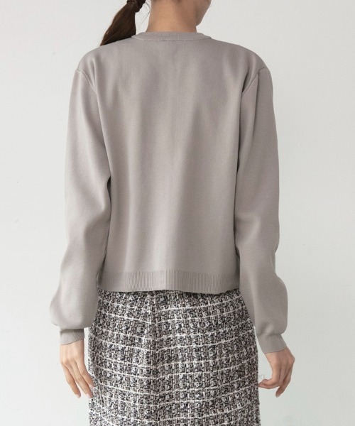 M.deux(エムドゥ)の「●ポケット付きカーディガン●(カーディガン/ボレロ・レディース・グレイッシュベージュ/ブラック/オレンジ・MEDIUM)」の9枚目の写真