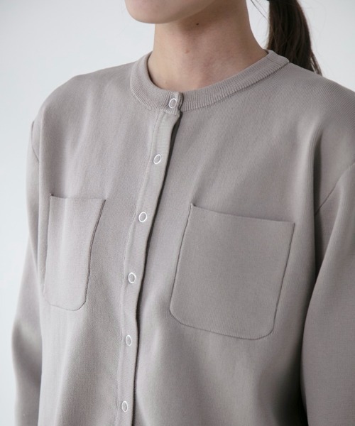 M.deux(エムドゥ)の「●ポケット付きカーディガン●(カーディガン/ボレロ・レディース・グレイッシュベージュ/ブラック/オレンジ・MEDIUM)」の10枚目の写真