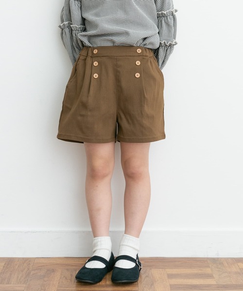 URBAN RESEARCH DOORS（アーバンリサーチドアーズ）の「ストレッチタックキュロット(KIDS)（その他パンツ・キッズ・ブラウン系その他/チェック・120/135/150/105）」の4枚目の写真