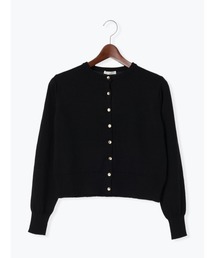 金釦ショートクルーカーディガン
