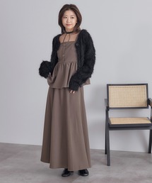【soie by apres jour mignon】ペプラムキャミ×フレアスカートセット【ZOZOTOWN限定アイテム】