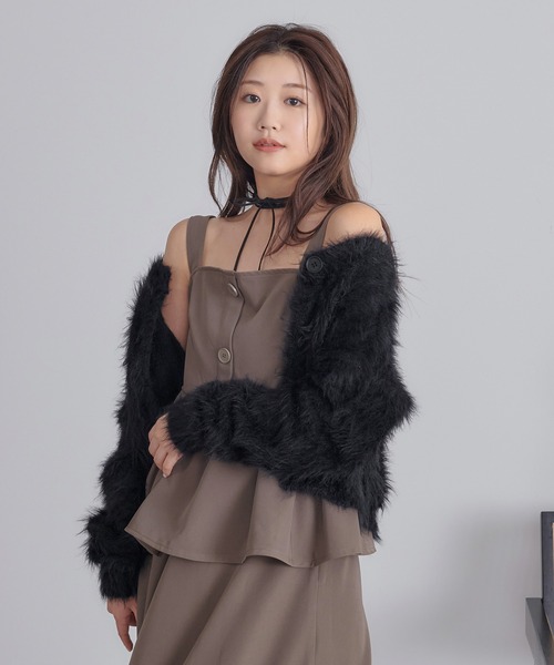 soie by apres jour mignon(ソワバイアプレジュールミニョン)の「【soie by apres jour mignon】ペプラムキャミ×フレアスカートセット【ZOZOTOWN限定アイテム】(ワンピース・レディース・ブラウン系その他/グレー・フリー)」の19枚目の写真