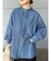BACK NUMBER | 【BACK NUMBER】デニムフリンジネック長袖ブラウス(シャツ/ブラウス)