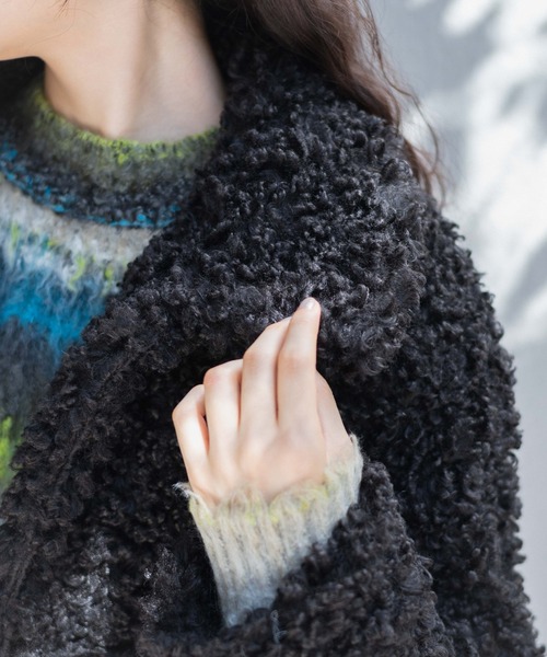 WEGO(ウィゴー)の「WEGO/ボアファーブルゾン(ブルゾン・レディース・オフホワイト/ブラック/サックスブルー・FREE)」の19枚目の写真