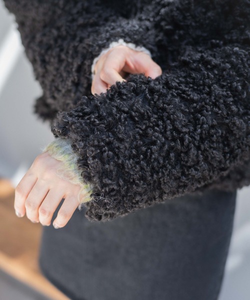 WEGO(ウィゴー)の「WEGO/ボアファーブルゾン(ブルゾン・レディース・オフホワイト/ブラック/サックスブルー・FREE)」の20枚目の写真