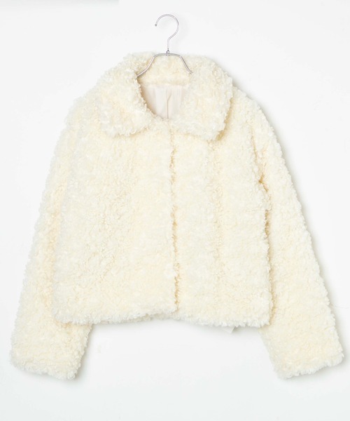 WEGO(ウィゴー)の「WEGO/ボアファーブルゾン(ブルゾン・レディース・オフホワイト/ブラック/サックスブルー・FREE)」の8枚目の写真