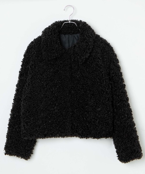 WEGO(ウィゴー)の「WEGO/ボアファーブルゾン(ブルゾン・レディース・オフホワイト/ブラック/サックスブルー・FREE)」の9枚目の写真