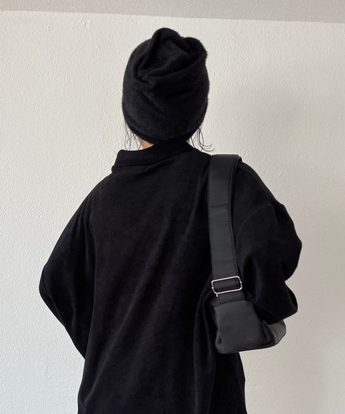 wee9s(ウィークス)の「winter buddy beanie / ウィンターバディービーニー(ニットキャップ/ビーニー・レディース・ブラック/アイボリー/パープル・FREE)」の11枚目の写真