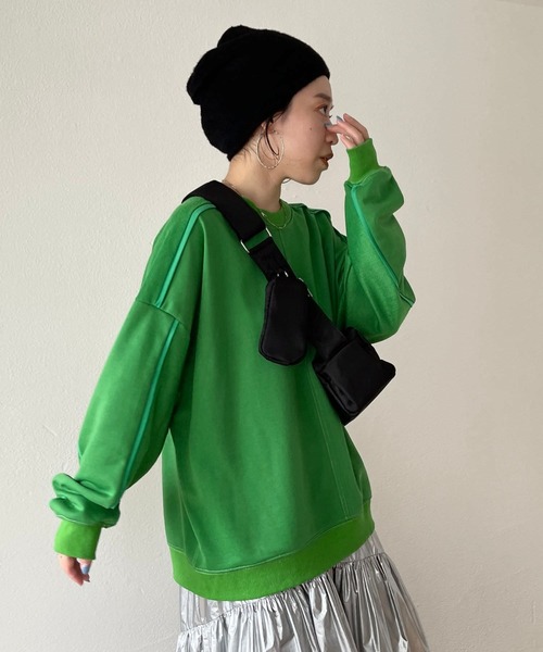 wee9s(ウィークス)の「winter buddy beanie / ウィンターバディービーニー(ニットキャップ/ビーニー・レディース・ブラック/アイボリー/パープル・FREE)」の14枚目の写真