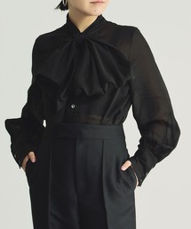 【長谷川京子さんコラボ】ボウタイブラウス