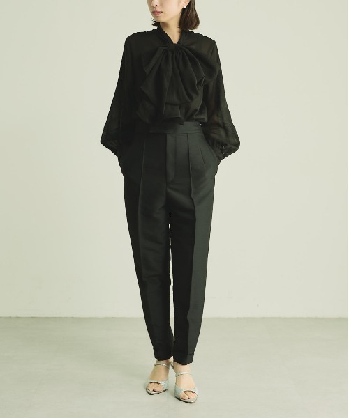 Whim Gazette(ウィムガゼット)の「【長谷川京子さんコラボ】ボウタイブラウス(シャツ/ブラウス・レディース・ブラック・FREE)」の3枚目の写真