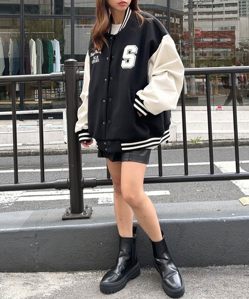 INGNI（イング）の「ワッペン付スタジャン（スタジャン・レディース・ブラック系その他2/ブラック×ブラック/レッド系9・M）」の10枚目の写真