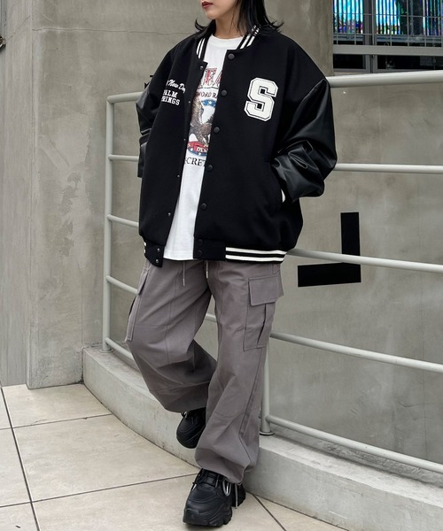 INGNI（イング）の「ワッペン付スタジャン（スタジャン・レディース・ブラック系その他2/ブラック×ブラック/レッド系9・M）」の14枚目の写真