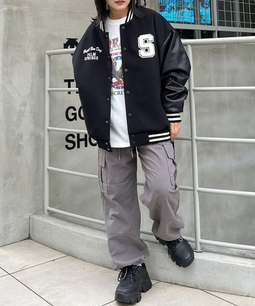 INGNI（イング）の「ワッペン付スタジャン（スタジャン・レディース・ブラック系その他2/ブラック×ブラック/レッド系9・M）」の15枚目の写真