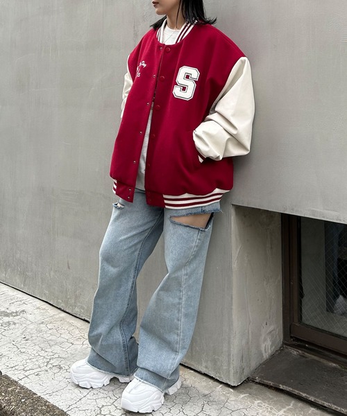 INGNI（イング）の「ワッペン付スタジャン（スタジャン・レディース・ブラック系その他2/ブラック×ブラック/レッド系9・M）」の19枚目の写真