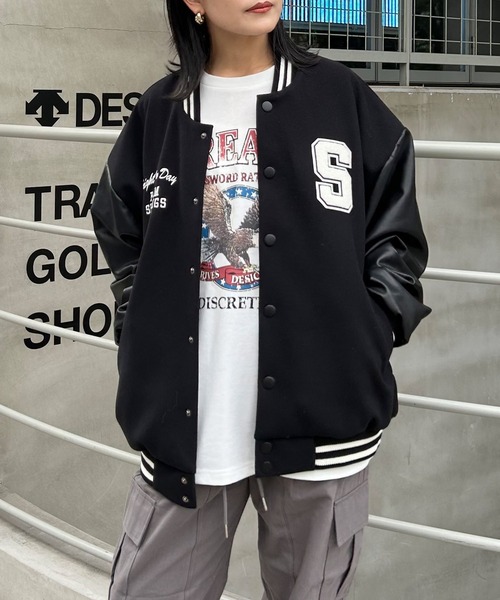 INGNI（イング）の「ワッペン付スタジャン（スタジャン・レディース・ブラック系その他2/ブラック×ブラック/レッド系9・M）」の20枚目の写真