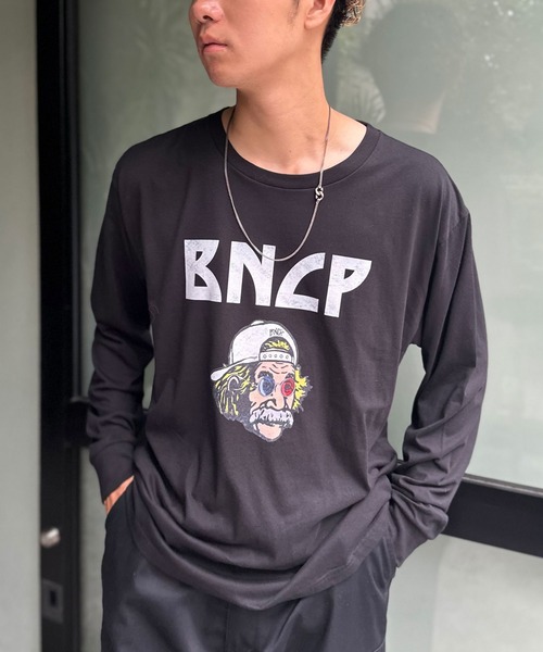 CIAOPANIC(チャオパニック)の「【ZOZO限定】BNCPファンキーグランパロンT(Tシャツ/カットソー・レディース・ブラック×ホワイト/ブラック×レッド/ホワイト×グリーン/ホワイト×パープル/ブラック×イエロー/ホワイト×ブラック・S/XXS/XL/XXXL/XS/XXL/L/M)」の4枚目の写真