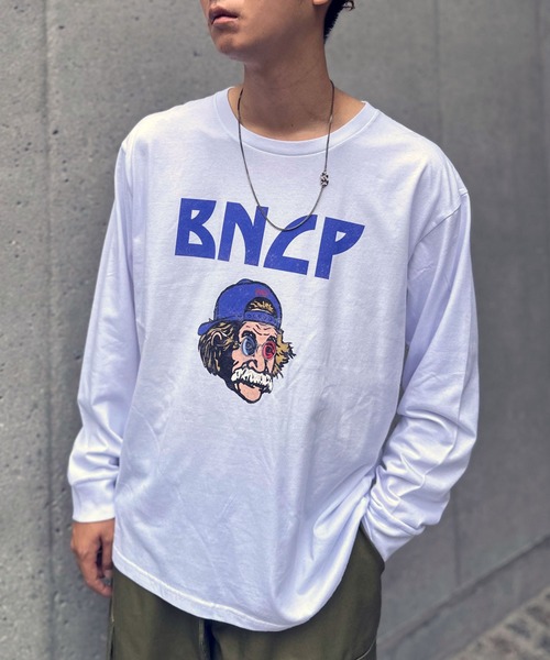 CIAOPANIC(チャオパニック)の「【ZOZO限定】BNCPファンキーグランパロンT(Tシャツ/カットソー・レディース・ブラック×ホワイト/ブラック×レッド/ホワイト×グリーン/ホワイト×パープル/ブラック×イエロー/ホワイト×ブラック・S/XXS/XL/XXXL/XS/XXL/L/M)」の3枚目の写真