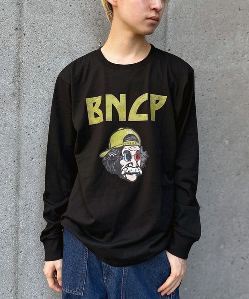 CIAOPANIC(チャオパニック)の「【ZOZO限定】BNCPファンキーグランパロンT(Tシャツ/カットソー・レディース・ブラック×ホワイト/ブラック×レッド/ホワイト×グリーン/ホワイト×パープル/ブラック×イエロー/ホワイト×ブラック・S/XXS/XL/XXXL/XS/XXL/L/M)」の6枚目の写真