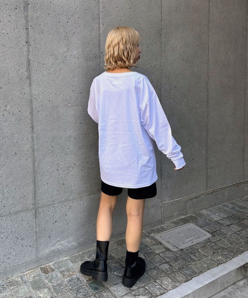 CIAOPANIC(チャオパニック)の「【ZOZO限定】BNCPファンキーグランパロンT(Tシャツ/カットソー・レディース・ブラック×ホワイト/ブラック×レッド/ホワイト×グリーン/ホワイト×パープル/ブラック×イエロー/ホワイト×ブラック・S/XXS/XL/XXXL/XS/XXL/L/M)」の19枚目の写真