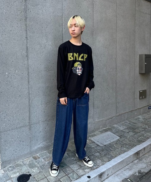CIAOPANIC(チャオパニック)の「【ZOZO限定】BNCPファンキーグランパロンT(Tシャツ/カットソー・レディース・ブラック×ホワイト/ブラック×レッド/ホワイト×グリーン/ホワイト×パープル/ブラック×イエロー/ホワイト×ブラック・S/XXS/XL/XXXL/XS/XXL/L/M)」の12枚目の写真