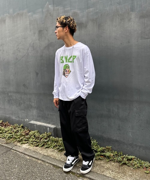 CIAOPANIC(チャオパニック)の「【ZOZO限定】BNCPファンキーグランパロンT(Tシャツ/カットソー・レディース・ブラック×ホワイト/ブラック×レッド/ホワイト×グリーン/ホワイト×パープル/ブラック×イエロー/ホワイト×ブラック・S/XXS/XL/XXXL/XS/XXL/L/M)」の7枚目の写真