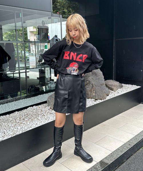 CIAOPANIC(チャオパニック)の「【ZOZO限定】BNCPファンキーグランパロンT(Tシャツ/カットソー・レディース・ブラック×ホワイト/ブラック×レッド/ホワイト×グリーン/ホワイト×パープル/ブラック×イエロー/ホワイト×ブラック・S/XXS/XL/XXXL/XS/XXL/L/M)」の11枚目の写真