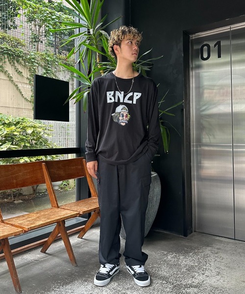 CIAOPANIC(チャオパニック)の「【ZOZO限定】BNCPファンキーグランパロンT(Tシャツ/カットソー・レディース・ブラック×ホワイト/ブラック×レッド/ホワイト×グリーン/ホワイト×パープル/ブラック×イエロー/ホワイト×ブラック・S/XXS/XL/XXXL/XS/XXL/L/M)」の10枚目の写真