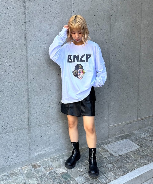 CIAOPANIC(チャオパニック)の「【ZOZO限定】BNCPファンキーグランパロンT(Tシャツ/カットソー・レディース・ブラック×ホワイト/ブラック×レッド/ホワイト×グリーン/ホワイト×パープル/ブラック×イエロー/ホワイト×ブラック・S/XXS/XL/XXXL/XS/XXL/L/M)」の17枚目の写真