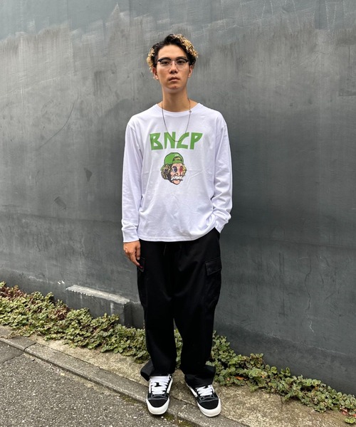 CIAOPANIC(チャオパニック)の「【ZOZO限定】BNCPファンキーグランパロンT(Tシャツ/カットソー・レディース・ブラック×ホワイト/ブラック×レッド/ホワイト×グリーン/ホワイト×パープル/ブラック×イエロー/ホワイト×ブラック・S/XXS/XL/XXXL/XS/XXL/L/M)」の14枚目の写真