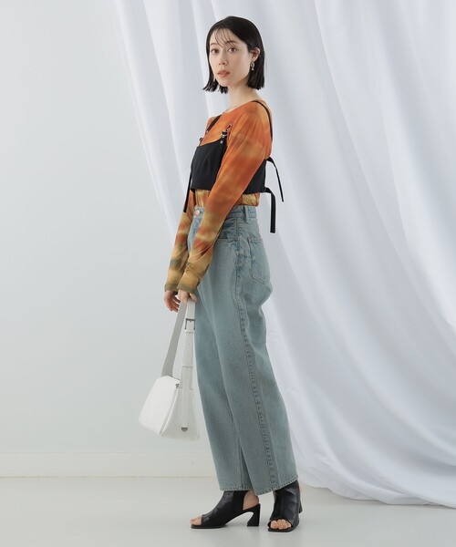 Ray BEAMS（レイビームス）の「Ray BEAMS / ベルテッド ビスチェ（キャミソール・レディース・ライトグレー/ブラック・1/0）」の18枚目の写真