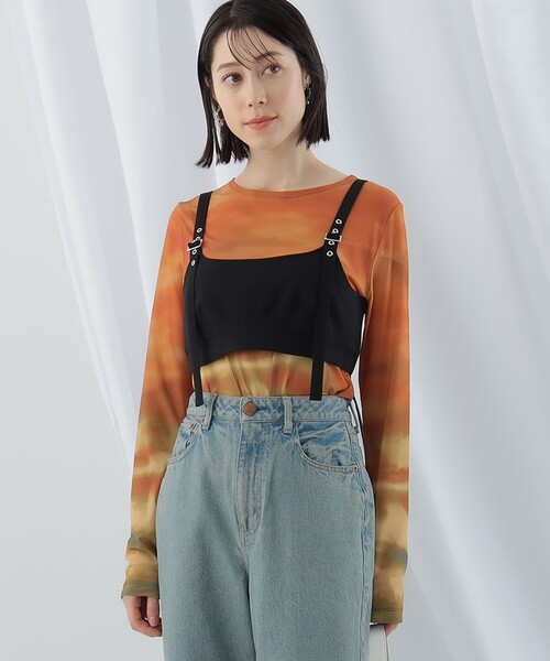 Ray BEAMS（レイビームス）の「Ray BEAMS / ベルテッド ビスチェ（キャミソール・レディース・ライトグレー/ブラック・1/0）」の20枚目の写真