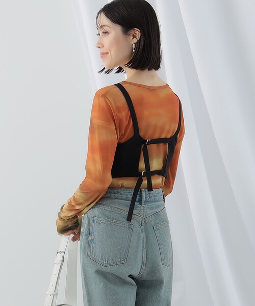 Ray BEAMS（レイビームス）の「Ray BEAMS / ベルテッド ビスチェ（キャミソール・レディース・ライトグレー/ブラック・1/0）」の22枚目の写真