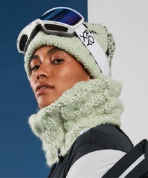 【美品】ROXY スノーボードウェアセット　ネックウォーマー、ニット帽付き ROXY ロキシー ニット帽 レディース キャップ ビーニー スキー