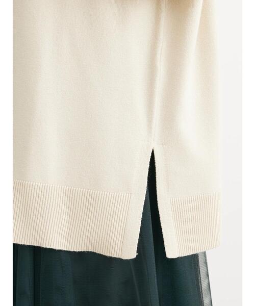 Green Parks(グリーンパークス)の「もちやわボートネックニットチュニック(チュニック・レディース・グリーン/グレー系その他/ライトベージュ・FREE)」の12枚目の写真