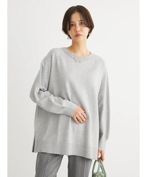 Green Parks(グリーンパークス)の「もちやわボートネックニットチュニック(チュニック・レディース・グリーン/グレー系その他/ライトベージュ・FREE)」の13枚目の写真