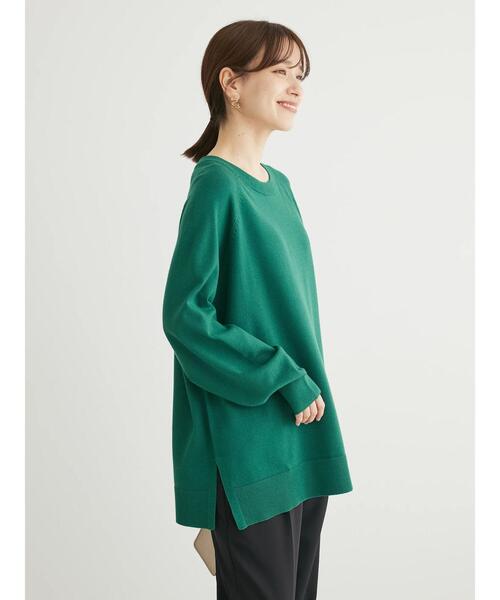 Green Parks(グリーンパークス)の「もちやわボートネックニットチュニック(チュニック・レディース・グリーン/グレー系その他/ライトベージュ・FREE)」の17枚目の写真