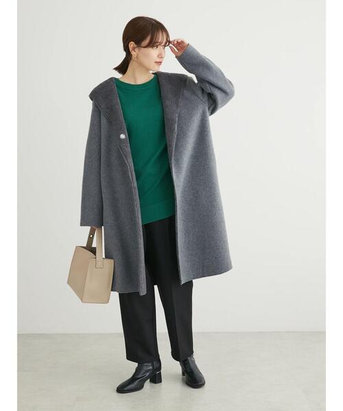 Green Parks(グリーンパークス)の「もちやわボートネックニットチュニック(チュニック・レディース・グリーン/グレー系その他/ライトベージュ・FREE)」の18枚目の写真