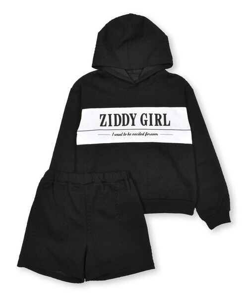 ZIDDY（ジディ）の「フード付きジャガードセットアップ(130~160cm)（セットアップ・キッズ・ブラック/ベージュ・150cm/140cm/130cm/FREE）」の10枚目の写真
