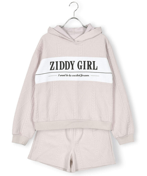 ZIDDY（ジディ）の「フード付きジャガードセットアップ(130~160cm)（セットアップ・キッズ・ブラック/ベージュ・150cm/140cm/130cm/FREE）」の18枚目の写真