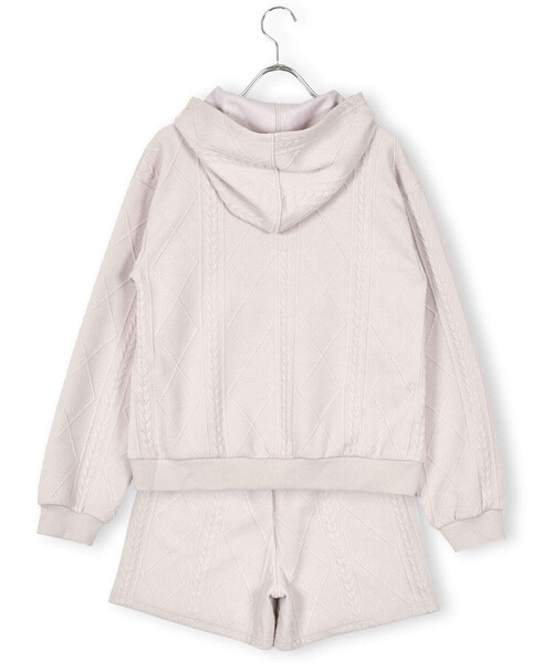 ZIDDY（ジディ）の「フード付きジャガードセットアップ(130~160cm)（セットアップ・キッズ・ブラック/ベージュ・150cm/140cm/130cm/FREE）」の19枚目の写真