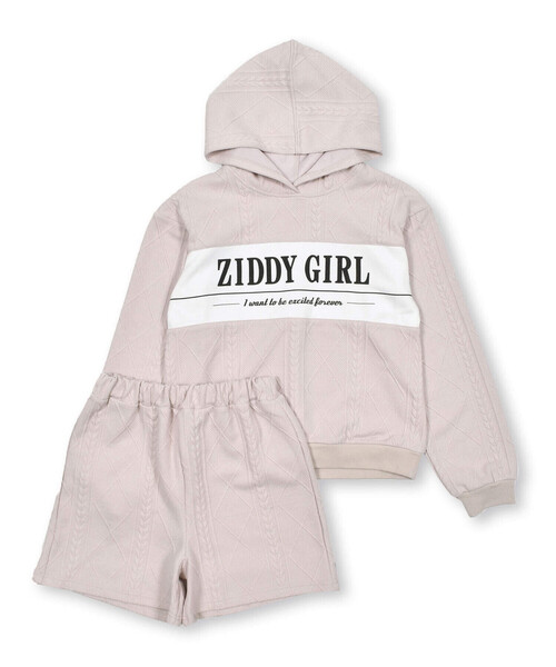 ZIDDY（ジディ）の「フード付きジャガードセットアップ(130~160cm)（セットアップ・キッズ・ブラック/ベージュ・150cm/140cm/130cm/FREE）」の20枚目の写真